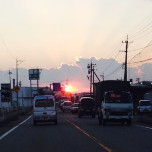 美しい加賀市の夕日